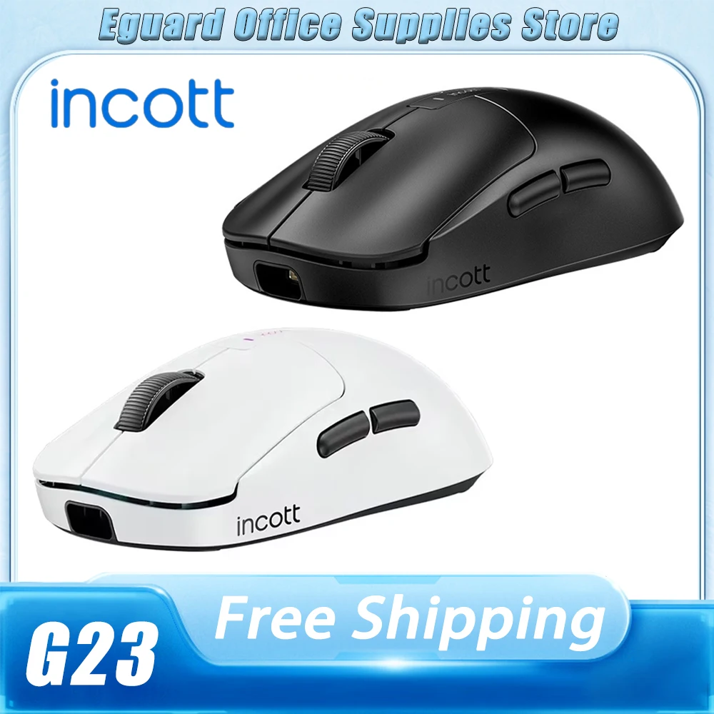 Беспроводная мышь Incott G23 Pro/G24, двойной режим, 8K PAW3950, игровая мышь с быстрой зарядкой, горячая замена, эргономичные геймерские мыши для ПК, подарки [