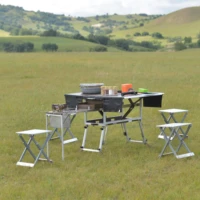 bulin c550 camp organizer kitchen rv camping cookware table foldable
