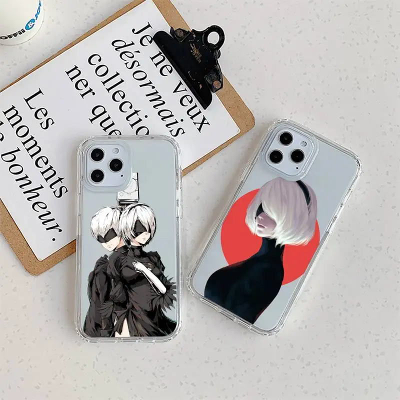Чехол для телефона NieR Automata Game iPhone 11 12 Mini 13 Pro XS Max X 8 7 6s Plus 5 SE XR прозрачный чехол |