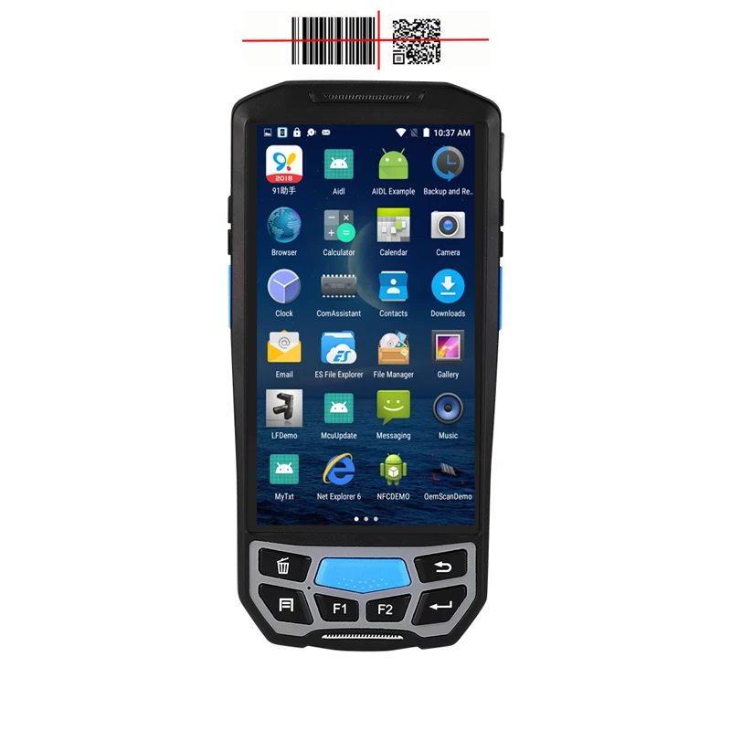 

9100 android 1D 2D сканер штрих-кода QR портативный КПК с подставкой и сумкой Hoster/Чехол