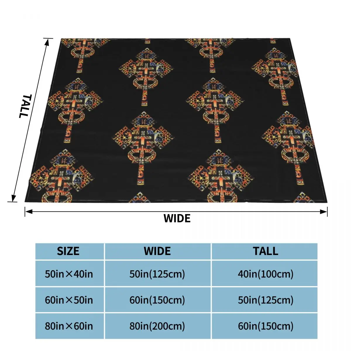 Африканское искусство яркий крест традиционное портативное Супер мягкое