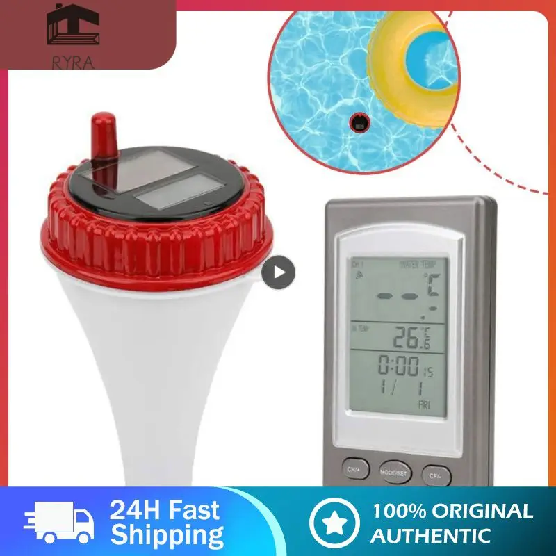 

Solar Thermometer Wireless Swimming Pool Outdoor Digital Powered Swim Pond Tub Waterproof Float Temperature Meter LCD Display
