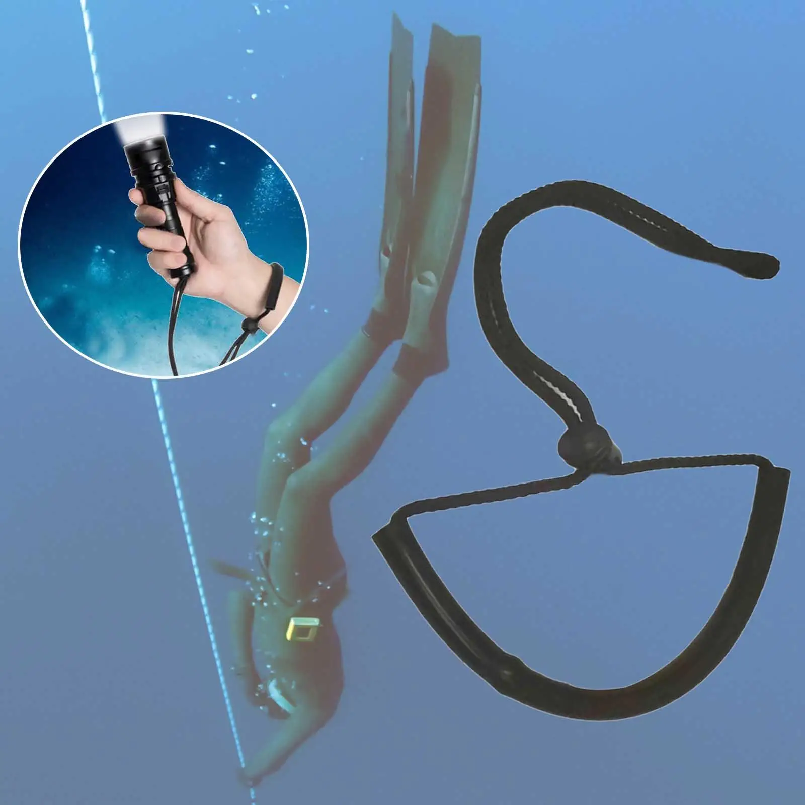 

Scuba Diving Torch Wrist Strap Snorkeling Flashlight Lanyard for Snorkeling