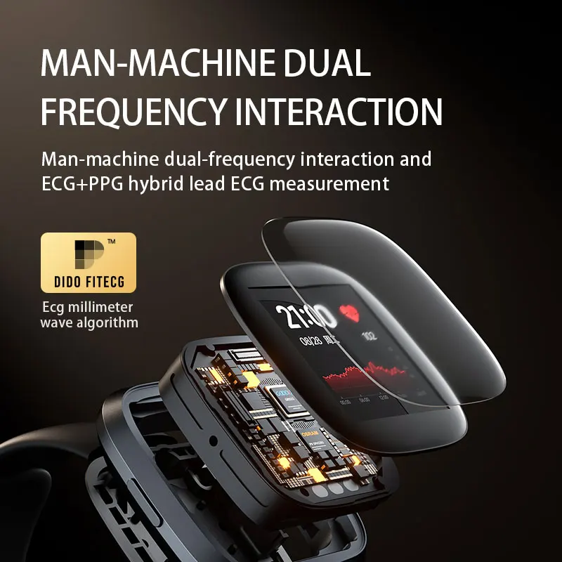 Спортивные Смарт-часы DiDo G28S PRO ЭКГ ФПГ измерение артериального давления