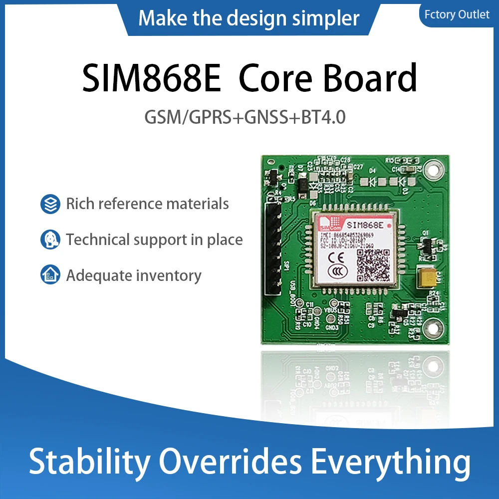 SIMCOM SIM868E Breakout Board GSM/GPRS+GNSS+BT4.0 2G Module SIM868 Development Board Testing Kit