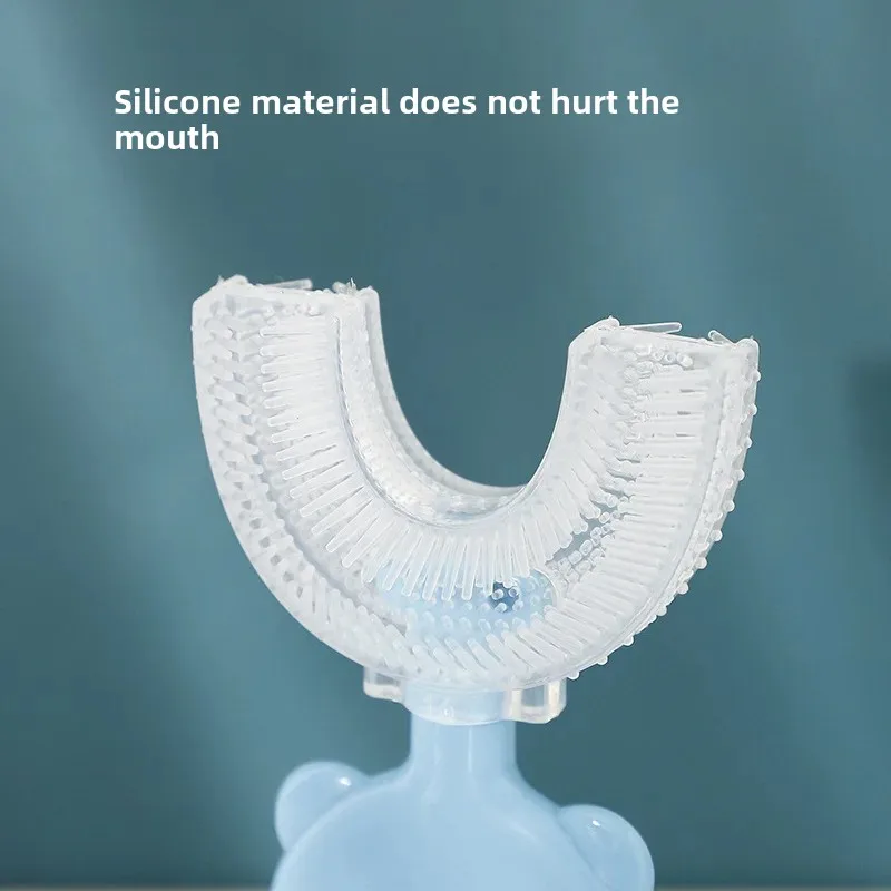 U-Shaped Baby Cartoon Manual Toothbrush For 2-12 Years Old Children PP Silicone Creative Design Healthy Teeth Care