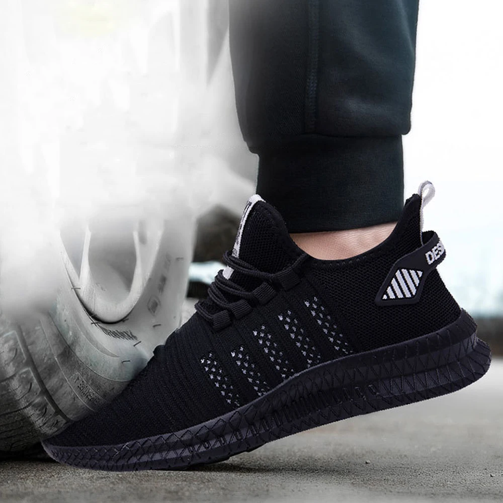 Ботинки мужские рабочие со стальным носком непробиваемые дышащие кроссовки