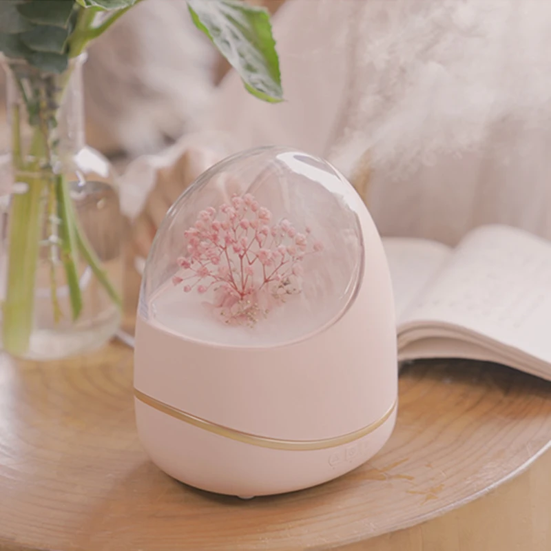 

400ML Eternal Flower Aroma Diffuser Ultrasonic Aromatherapy Air Humidifier LED Lamp for Home Fragrance Essential Oil Diffuser