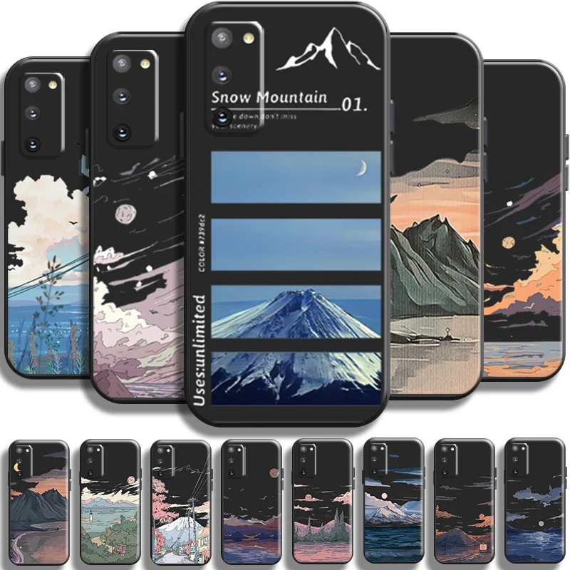 

Night Landscape Painting For Samsung Galaxy S22 S21 S20 S10 10E S9 S8 Ultra FE 5G Phone Case Full Protection Cases Coque