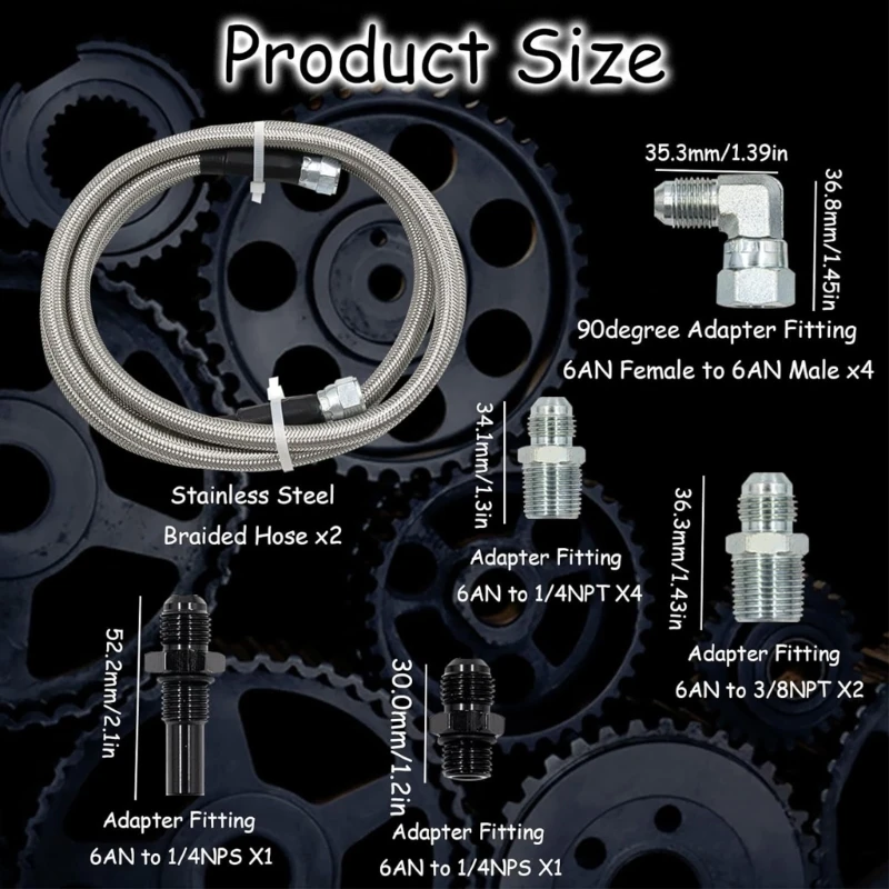 Универсальный автомобильный плетеный шланг охладителя трансмиссионной