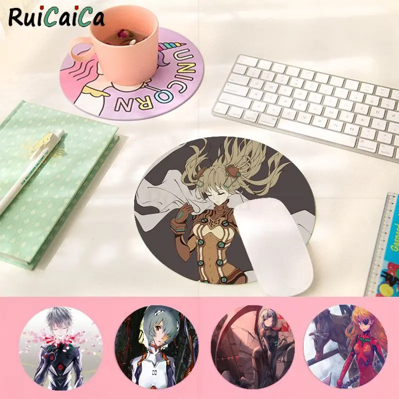 

RuiCaiCa Hot Sales Evangelion High Speed New round Mousepad gaming Mousepad Rug For PC Laptop Notebook