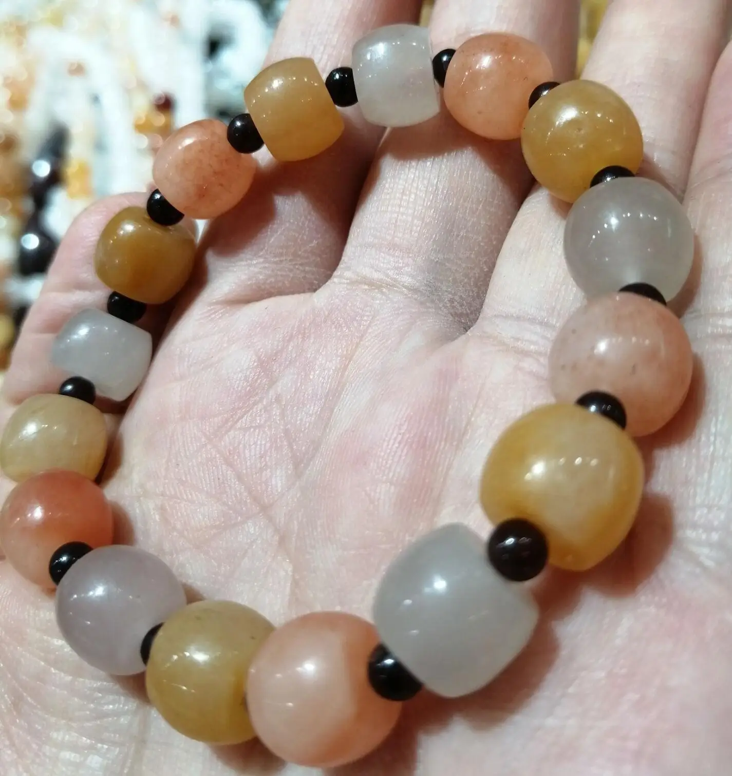 

Natural Colorful Agate Bracelet Women Genuine Jades Stone Beads Elastic Beaded Bracelets Jewelry Accessories Gifts For Ladies