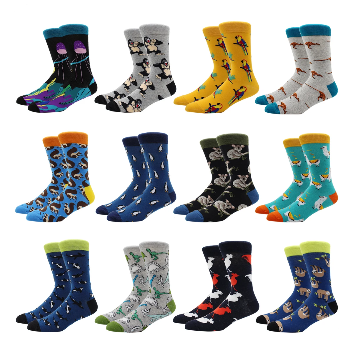 Носки мужские из чесаного хлопка 6-12 пар | Мужская одежда