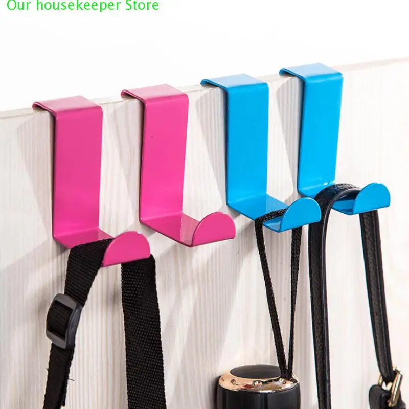 

Multifunction Home Organizer Door Balcony Hooks 2Pcs Portable Hats Clothes Pothook Z-type Stainless Steel Towel Hanger