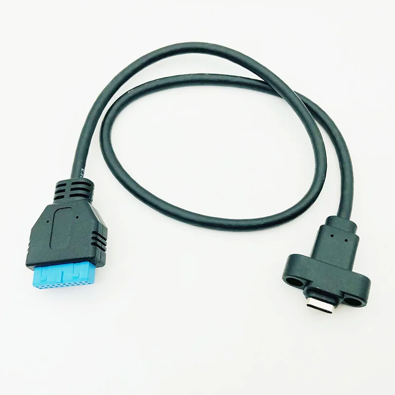 Разъемы USB 3,0 Pin к Type-C с одним портом USB 3.1 Type C Женский к материнской плате USB 19Pin кабель для разъема 30 см50 см (art.: 3920c104c075e) - 3920c104c075e