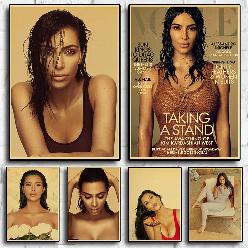 

Картина на холсте, известный американский актер Кардашьян, постер с принтом для дома, коллекционные постеры для украшения гостиной