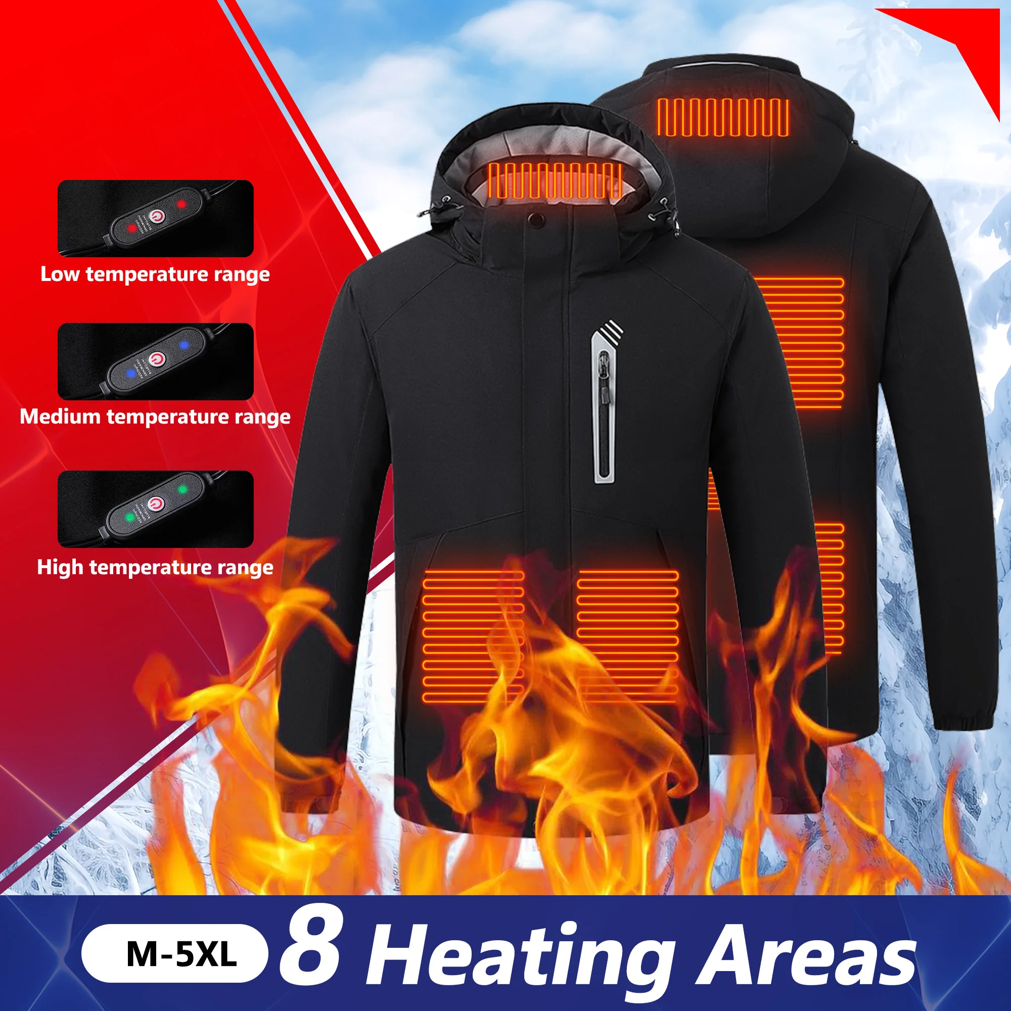 Мужская зимняя мотоциклетная водонепроницаемая куртка с капюшоном и защитой от