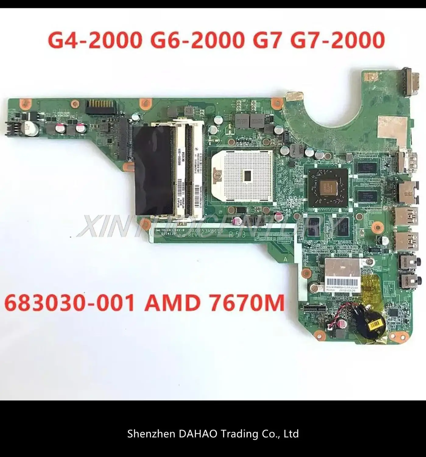 683030-001 683030-501 683030-601 для HP G4-2000 G6-2000 G7-2000 материнская плата для ноутбука DA0R53MB6E0 DA0R53MB6E1 HD7670M 2 Гб протестировано