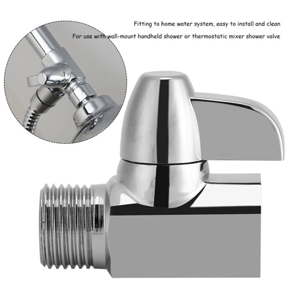 

Brand New Diverter Valve 3-Way Universal Adapter Valve Water Bathroom Brass Chrome Connector Durable G1/2 Inch