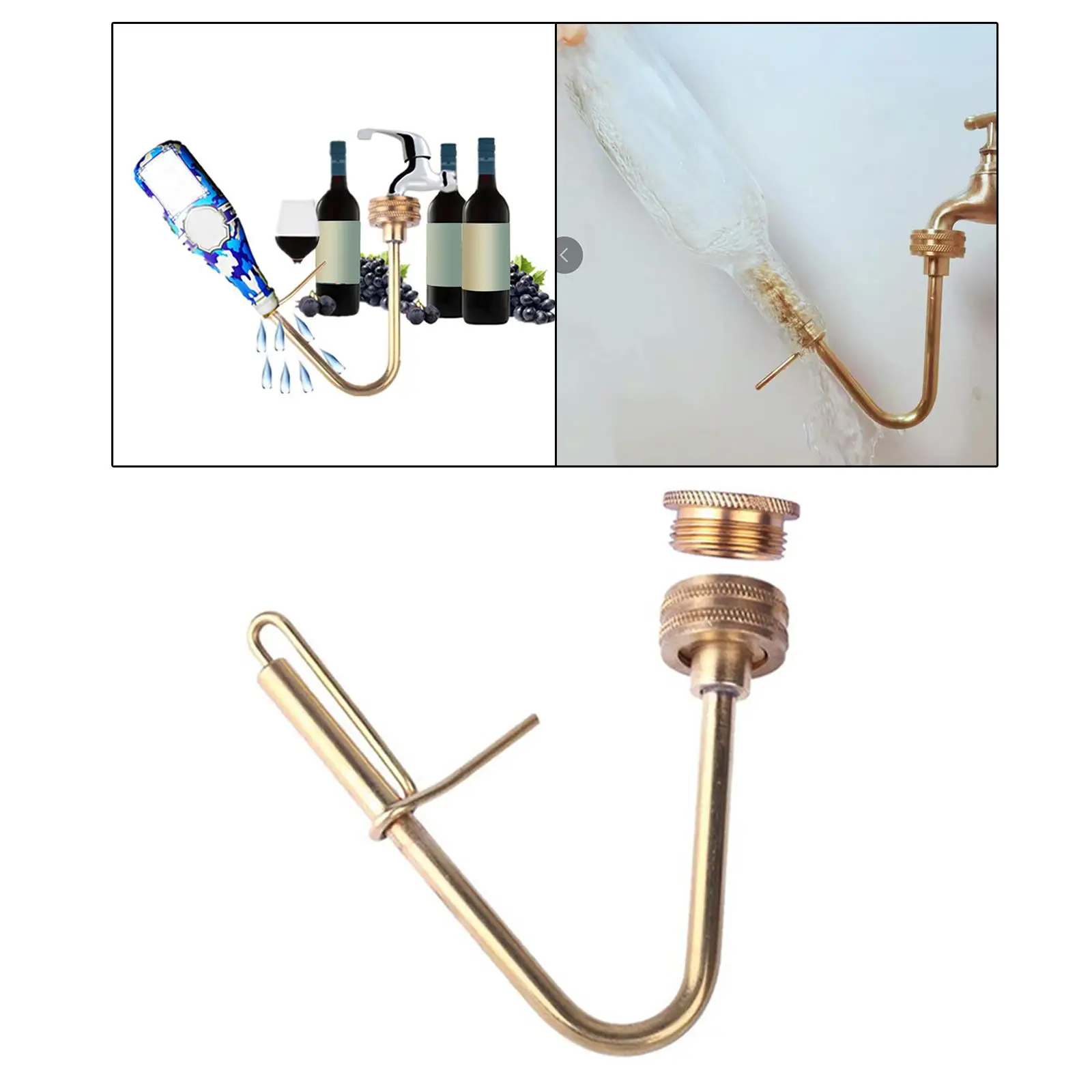 

Латунная струйная бутылка и мойка Carboy, оборудование для домашнего пивоварения и очистки вина, одиночная струйная мойка для Домашнего Пива