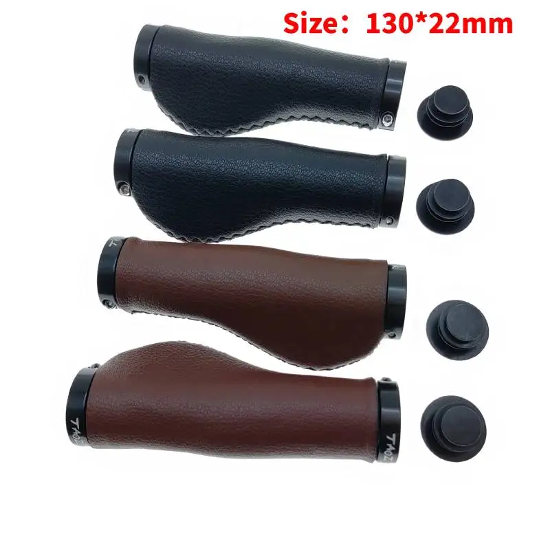 

TAOZIK Fiber leather Bicycle Handlebar Grips City Bike Scooter MTB Cover Handle Bar End Non-slip Aluminum Lock Bike Accessories