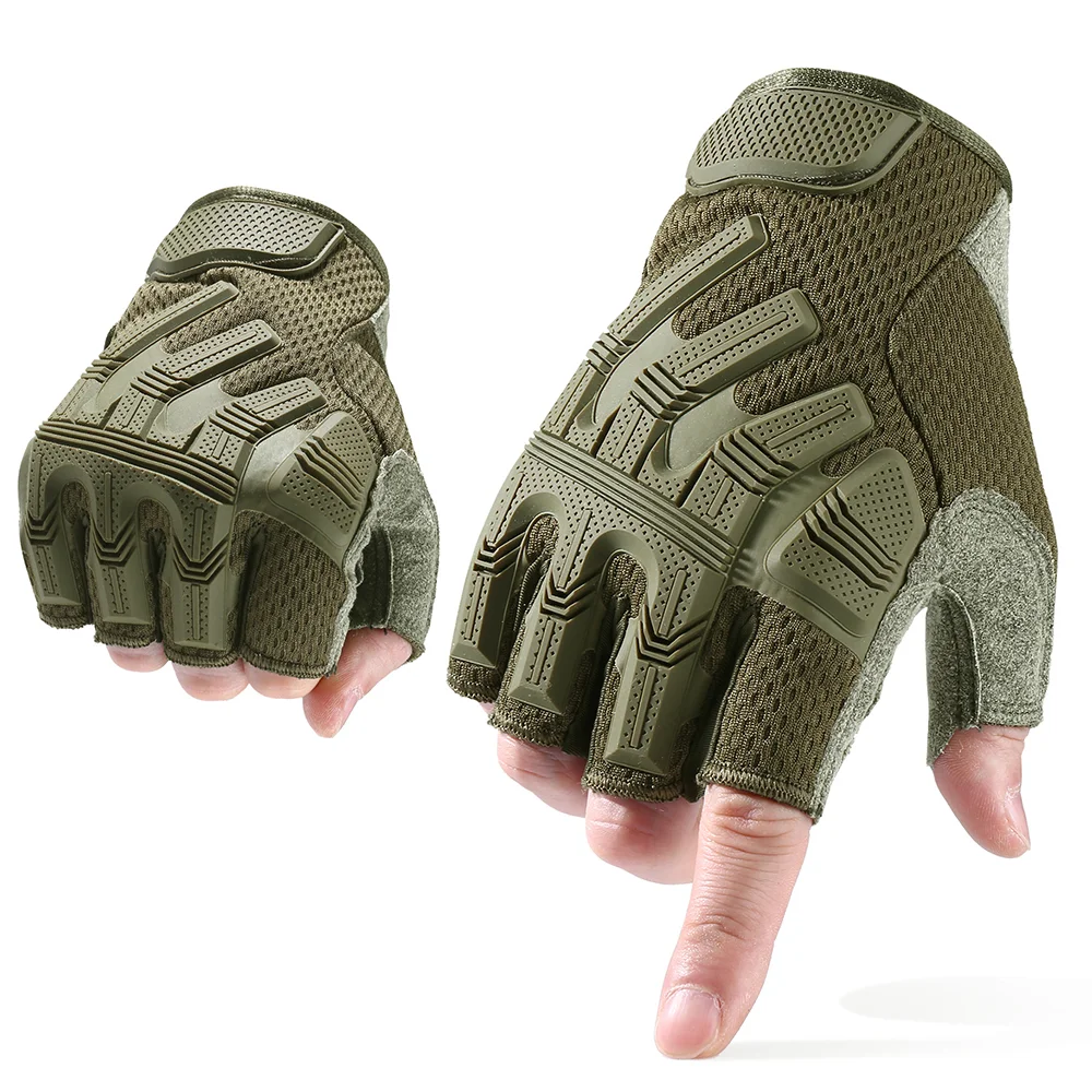 

Fingerless Glove Motorcycle Half Finger Gloves Touch Screen Motorbike Motocross Moto Riding Cycling Racing Biker Protective Gear