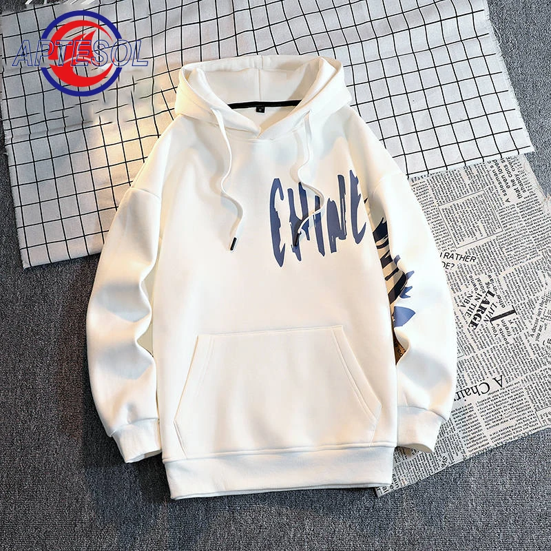 

APTESOL Women Men's Spring Autumn Pullover Hoodies Long Sleeve Casual Male Sweatshirts Top Unisex Plus Size Soft y2k Streetwear