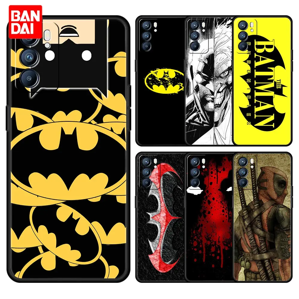 

Venom Ironman Batman Joker Case for Oppo A53 A52 A3s A5s A12 A9 A15 A31 A54 A74 A93 2020 A94 F19 Pro Cover Funda Silicone Black