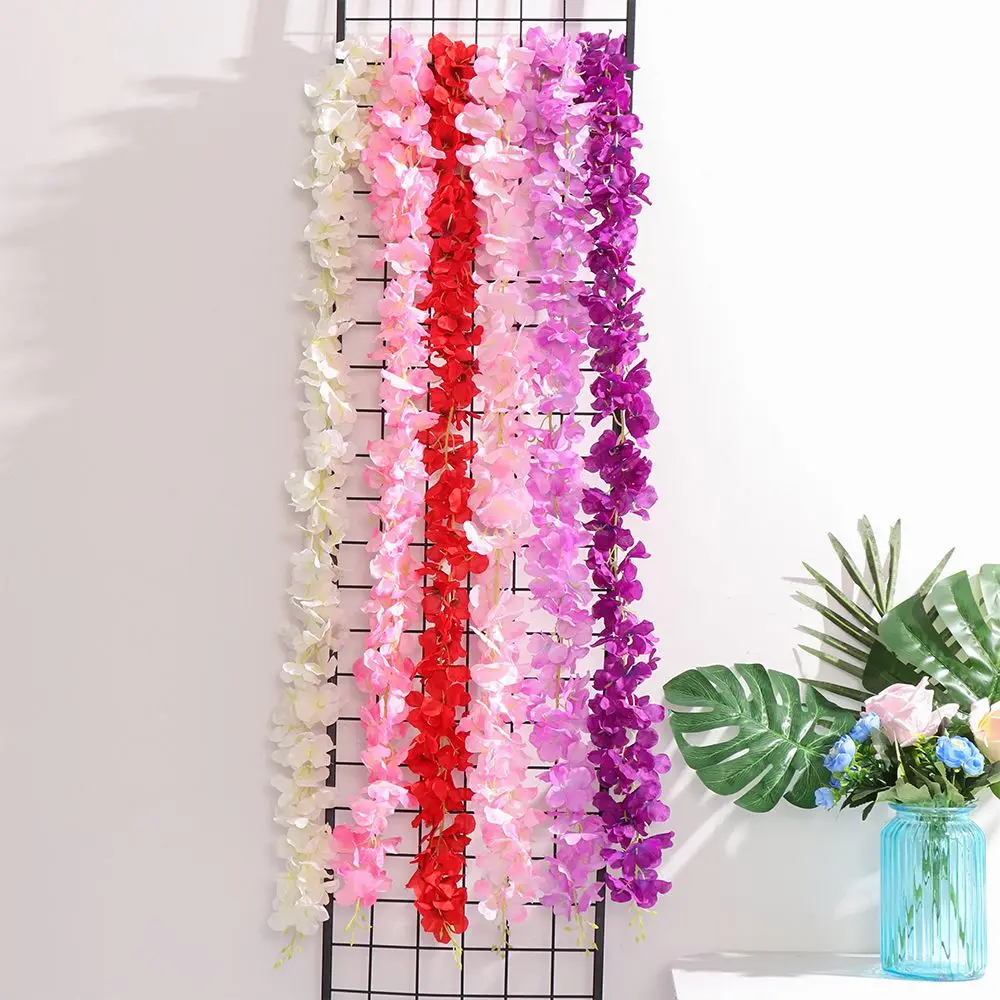 

120cm DIY Wedding Party Decoration Long Artificial Flower Rattan Flowers Floral Garland Wreath Wisteria Vine