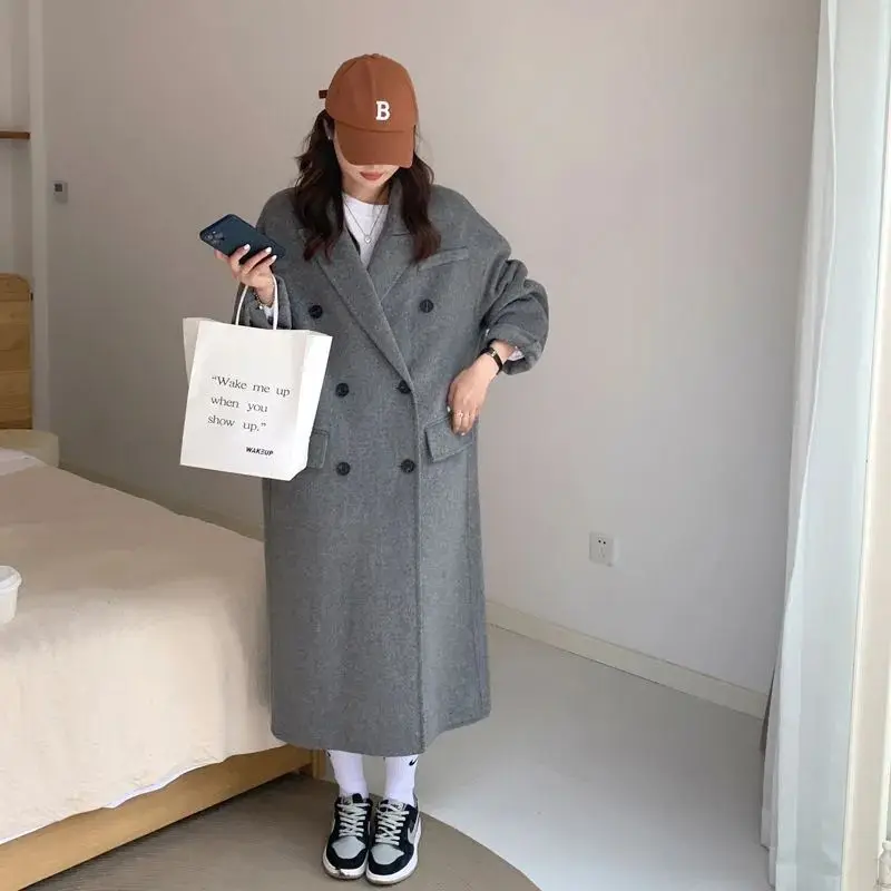

Autumn And Winter Sexy Coat Windbreaker Sense Of Design Warm Mid Length Version Versatile Advanced Overcoat
