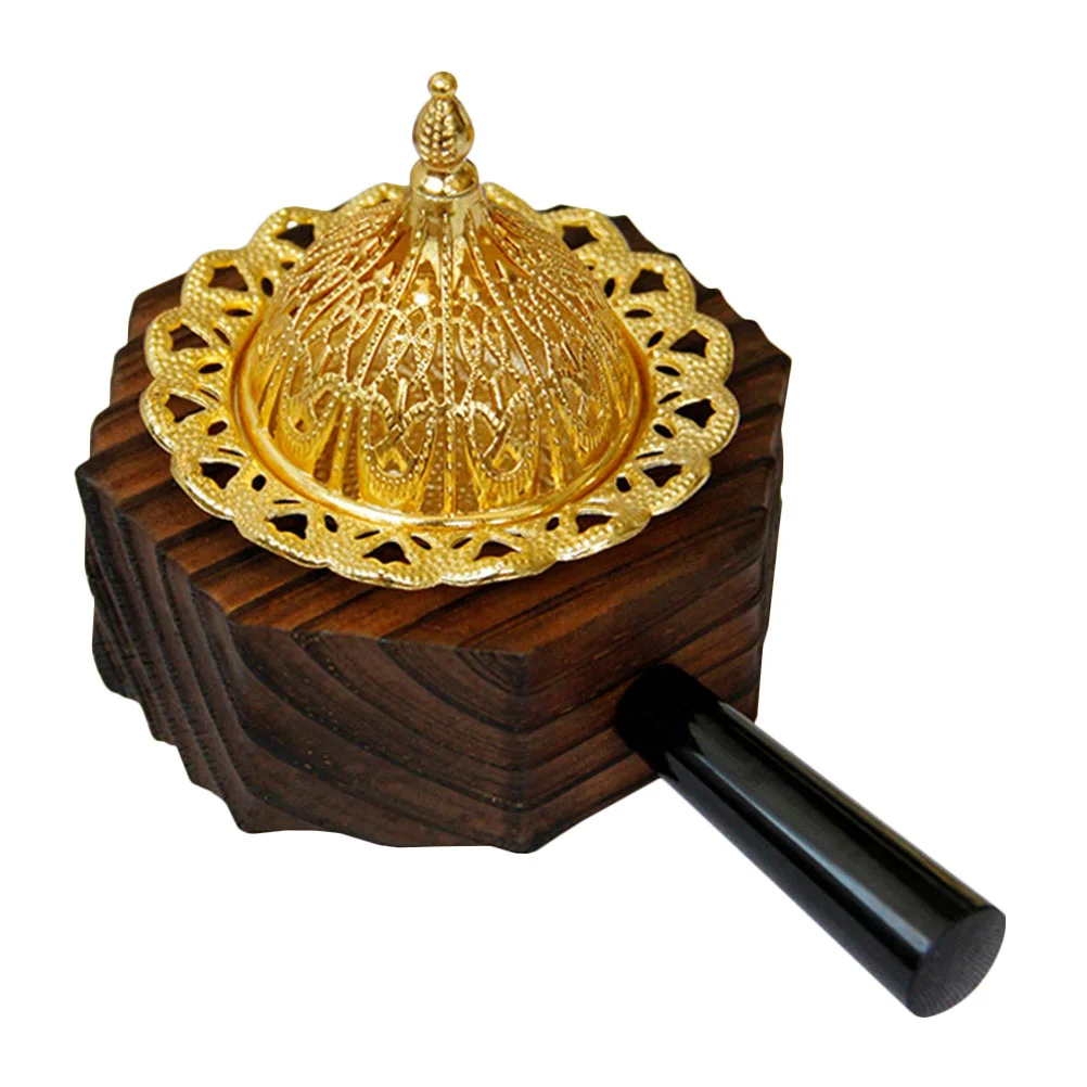 

Handle Incense Burner Desktop Incense Burner Aromatherapy Furnace Incense Cone Burner for Eid Arab Month Ramadan