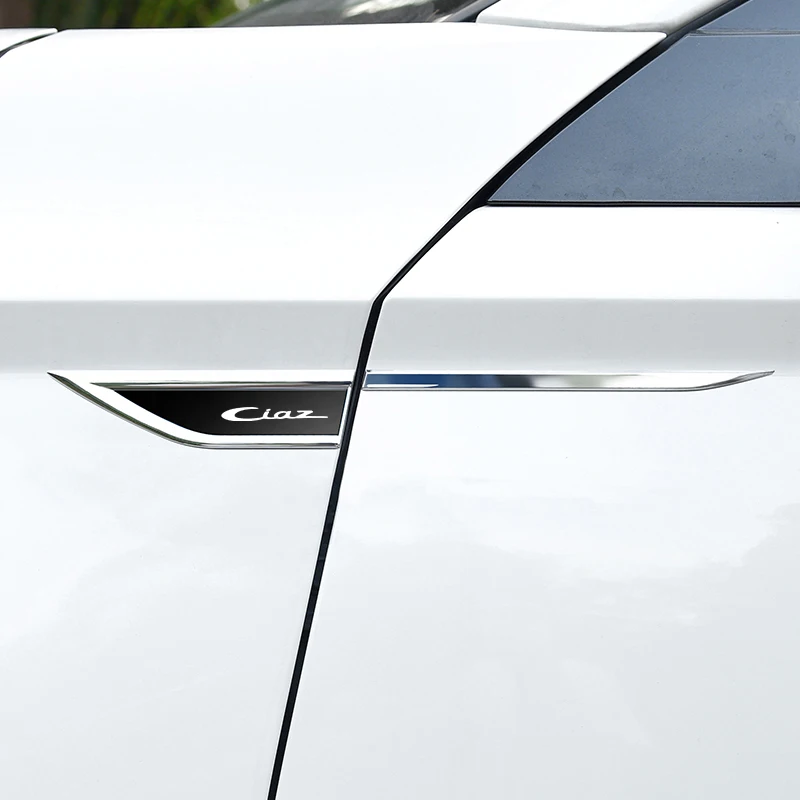 

Стайлинг автомобиля, наклейка на талию кузова для Suzuki Ciaz, боковое крыло, крыло, металлическая отделка, Лазерная Эмблема, внешние аксессуары