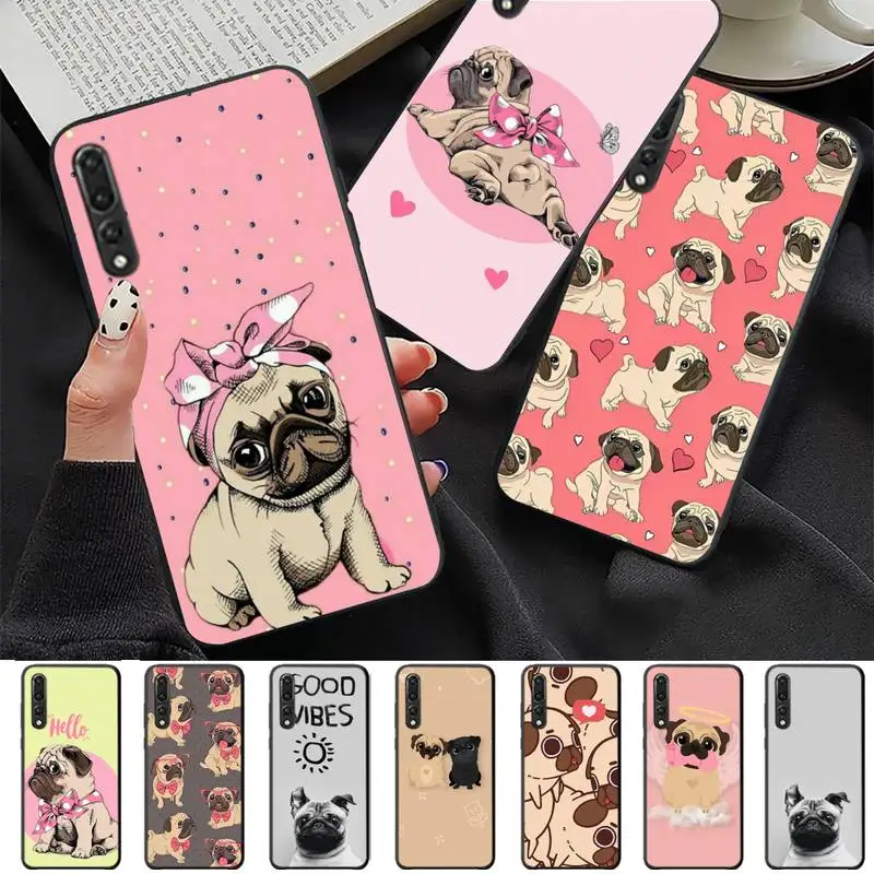 

Cute Pugs yogi Dog Phone Case for Huawei P30 40 20 10 8 9 lite pro plus Psmart2019