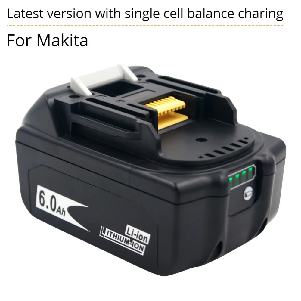 Аккумуляторная литиевая батарея BL1860 18 в Ач для электроинструментов Makita BL1815 BL1830