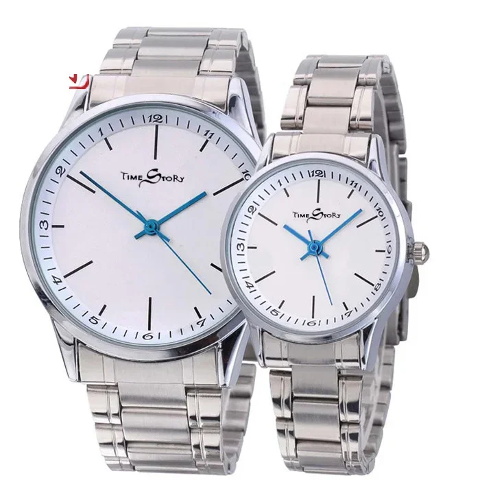 

Men women watches lovers watches ladies steel band quartz watches men watches lovers watches