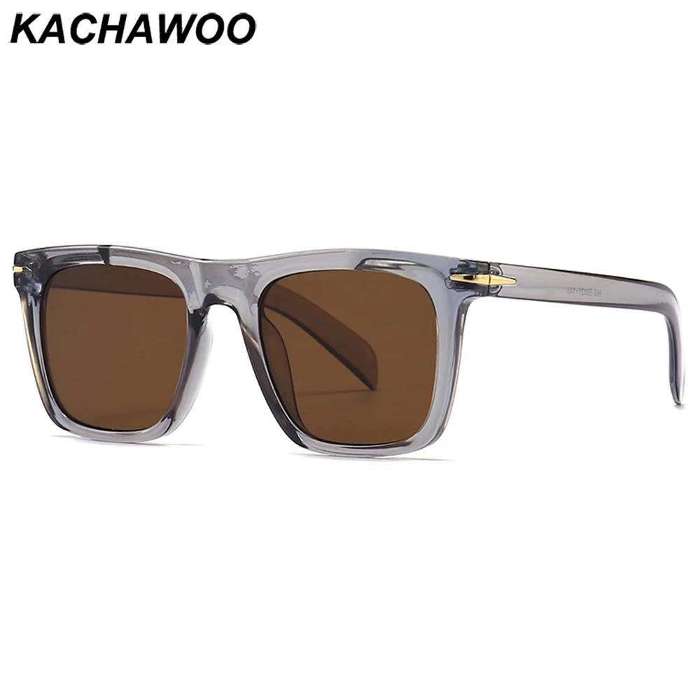 

Солнцезащитные очки Kachawoo uv400 для мужчин и женщин, модные трендовые квадратные солнечные очки с чёрным леопардовым принтом, в европейском ст...