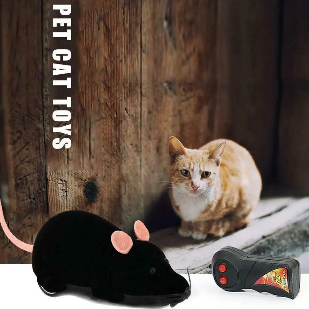 

Plush Mouse Pet Toy Mechanical Motion Wireless Remote Electronic Rat Kitten Novelty Funny Pet Supplies Cat Toys Kitten Puppy