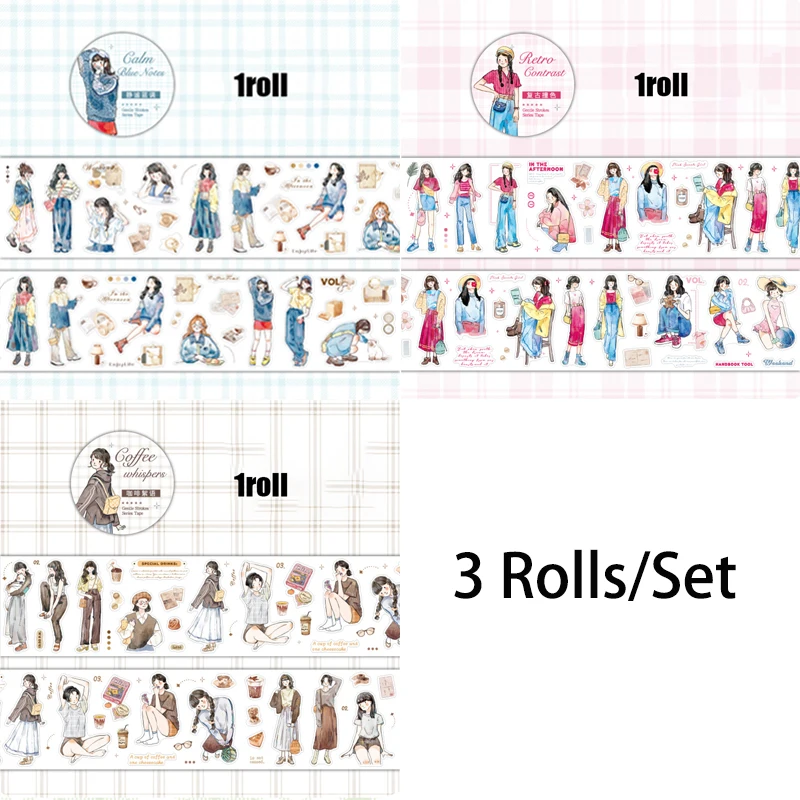 

Набор из 3 рулонов клейкой ленты Mr. Paper для декорирования