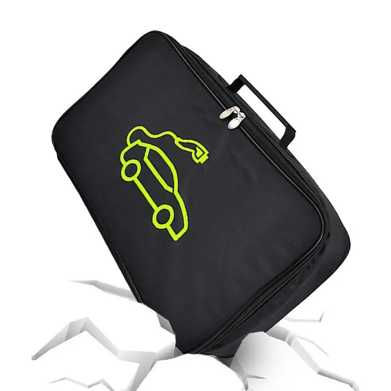 

Сумка для хранения автомобильного зарядного кабеля, водонепроницаемая сумка для Джамперов и кабелей, сумка для хранения инструментов, органайзер для кабелей и шлангов для электромобилей