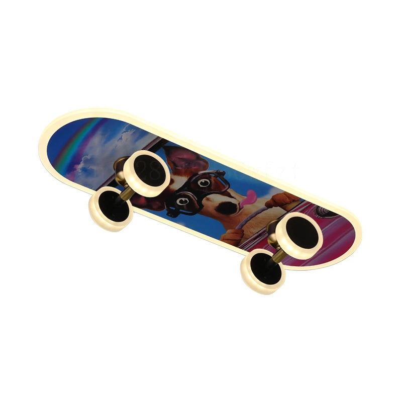 

Modern Creative Skateboard Led Ceiling Lamp for Children's Room Decor Bedroom Study Child Cloud Chandeliers Lights Fixtures