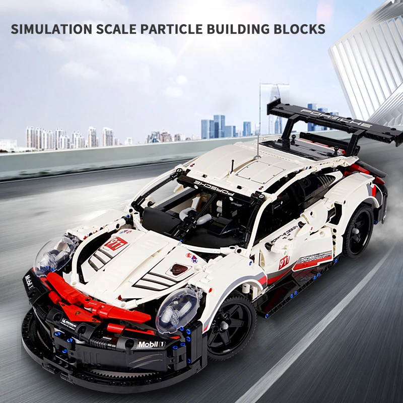 

1580Pcs Speed Sets 911 Porscheed Rsr Sport car Formula Building Blocks Bricks Toys for Kids Children Birthday Gifts Model 42096