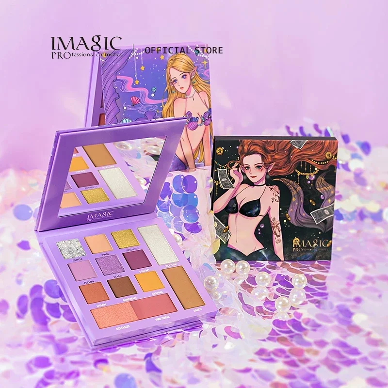 

IMAGIC стойкая палитра теней для век 13 цветов Sunrise Glitter Earth Color Anti-Smudge палитра теней для век косметический портативный набор