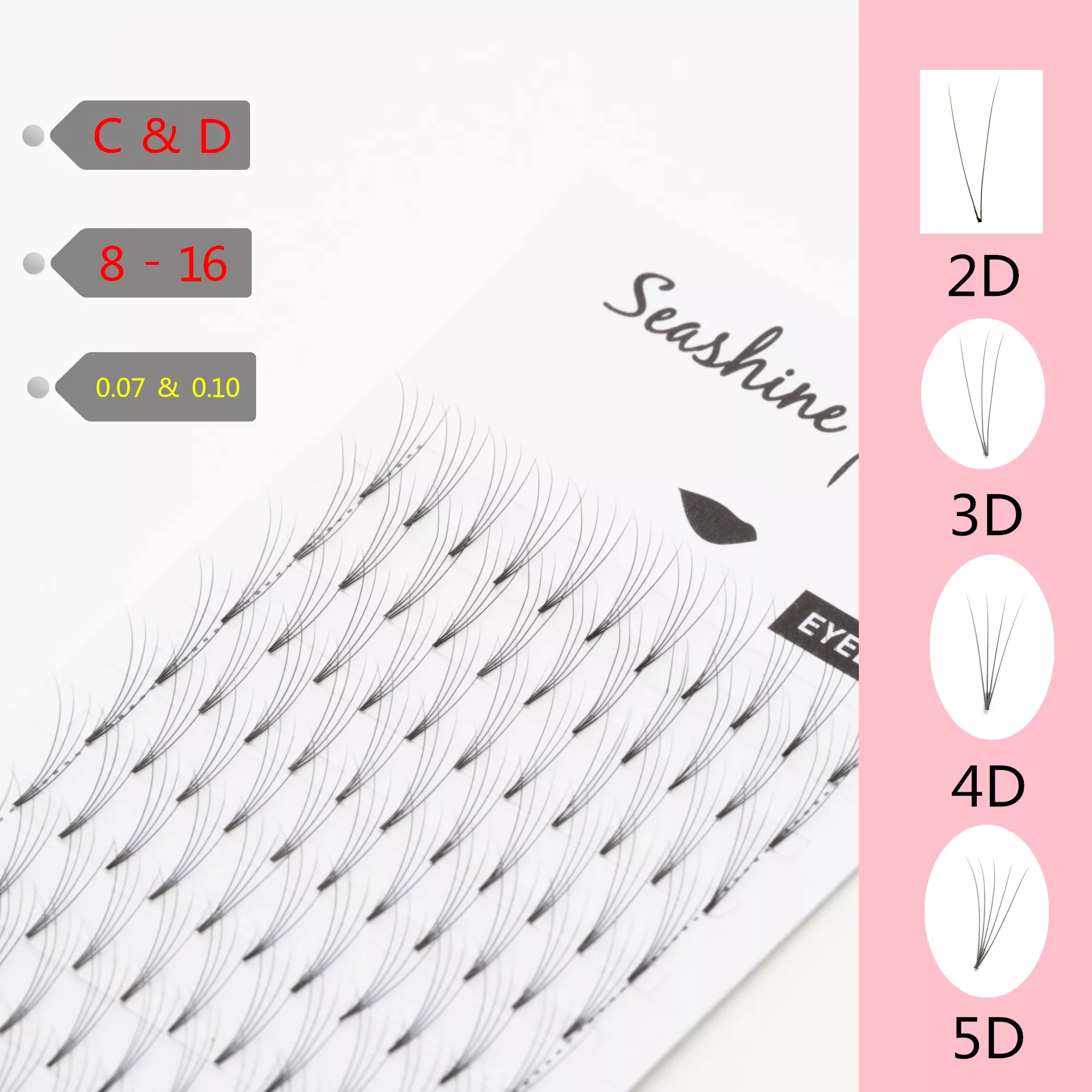 

Rootless 2D 3D 4D 5D Premade Volume Fans Lash Russian Volume Eyelash Extensions Pre Made Lash Extension PBT Silk Lashes