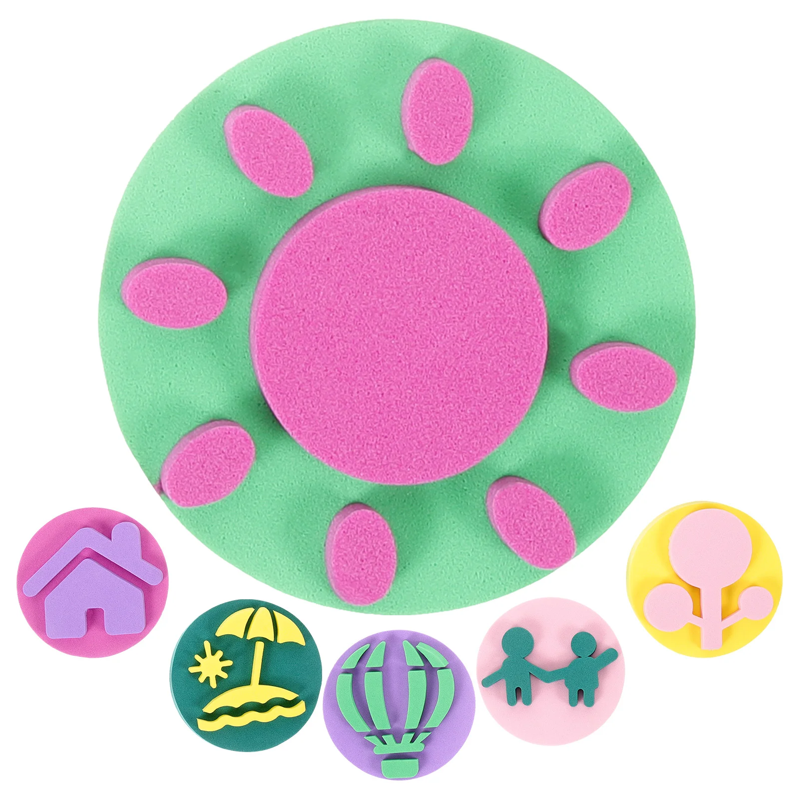 

6 Pcs Tools Eva Sponge Seal Drawing Stampers Painting Painters Aldult Sponges Adults Child