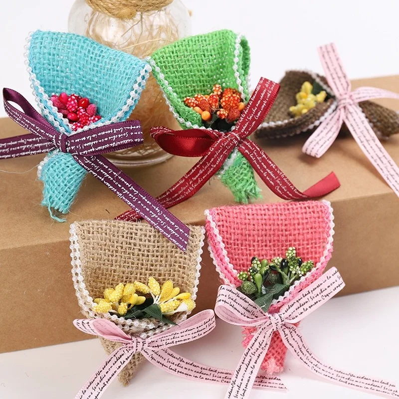 

Handmade diy color decoration linen flower clothing shoes hats accessories christmas s wedding