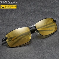 tangowo brand night vision goggles yellow lens men polarized sunglasses aluminum magnesium night driving glasses for men