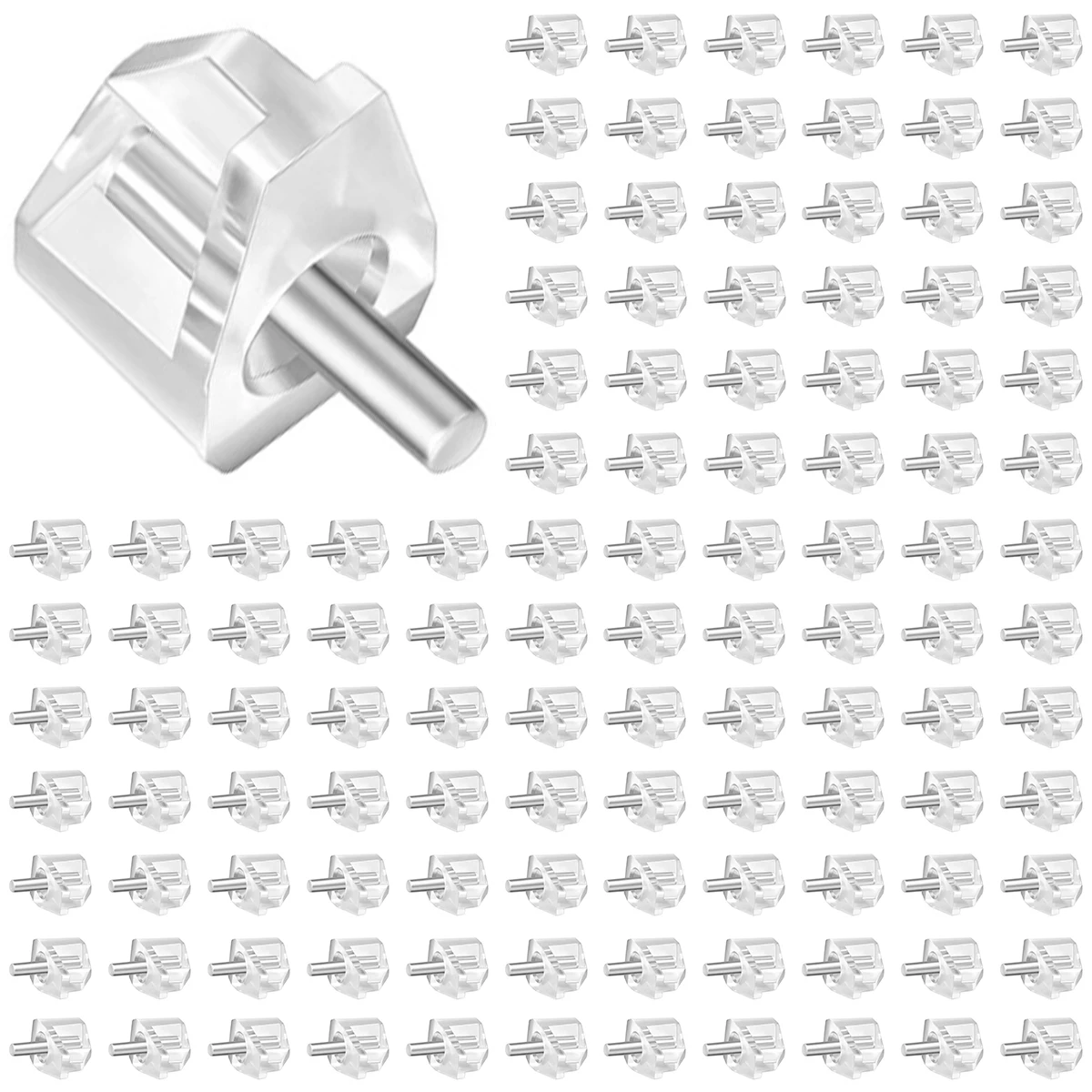 

100 Pcs Shelf Support Pegs Shelves Support Seperator Fixed Cabinet Cupboard Wooden Furniture Bracket Holder Hardware Accessories