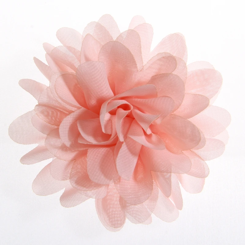 50 шт. 3 9 дюйма 8 см большие шифоновые цветы для девочек повязки на голову тканевые