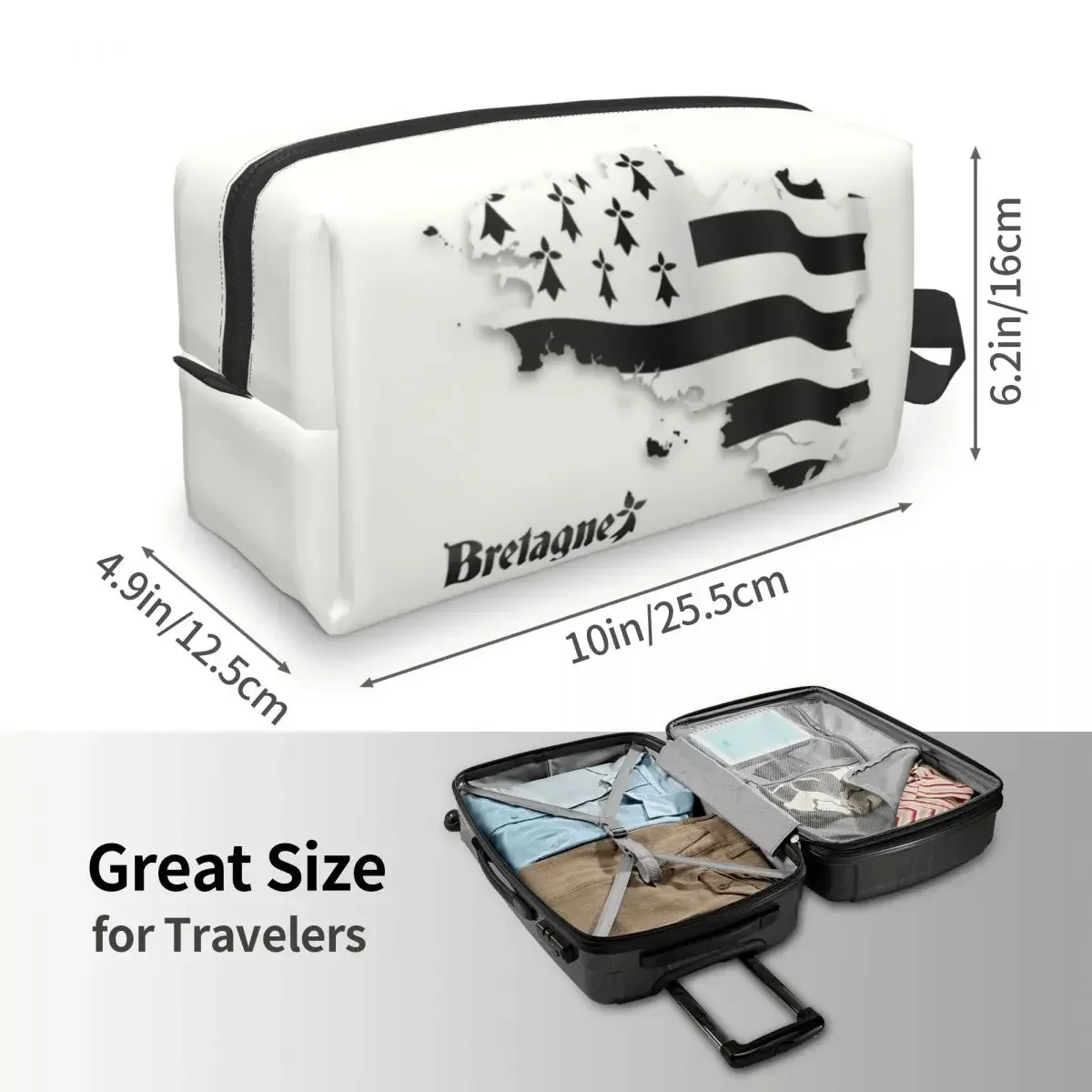 Бретань карта с Объединенным флагом косметичка дорожный органайзер для