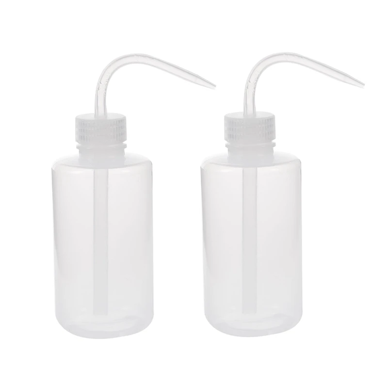 

500Ml 90 Degree Angle Tip Oil Liquid Holder Squeeze Bottle Clear White & 250Ml Capacity Tattoo Wash Clear White Plastic Green So